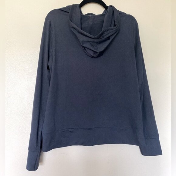 Vuori Halo Performance Hoodie Dark Gray and Black Heathered Full Zip Sz L EUC - Picture 2 of 3